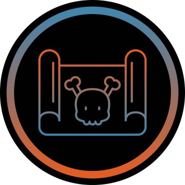 kafatası simgesi modada izole edilmiş arkaplan