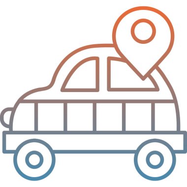 Taksi arabası. Web simgesi basit illüstrasyon