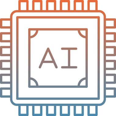 İşlemci. Web simgesi basit illüstrasyon