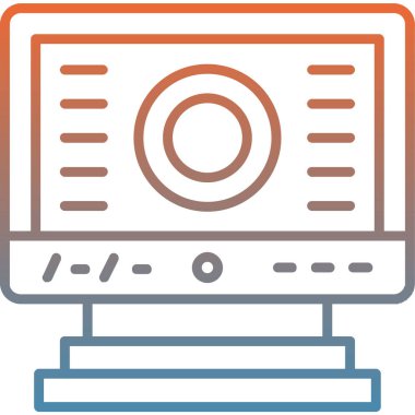 Bilgisayar. Web simgesi basit illüstrasyon