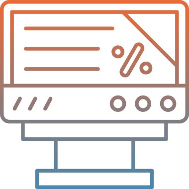 Bilgisayar. Web simgesi basit illüstrasyon