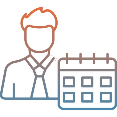 İş takvimi. Basit illüstrasyon