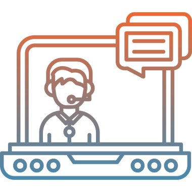 Merkez Operatörü 'nü ara. Basit illüstrasyon