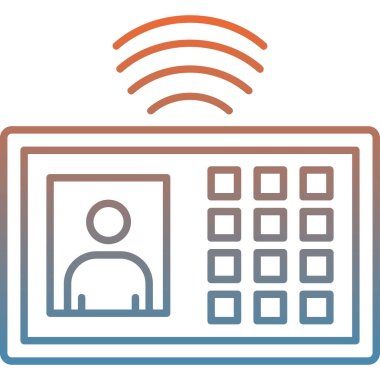 Kablosuz. Web simgesi basit illüstrasyon