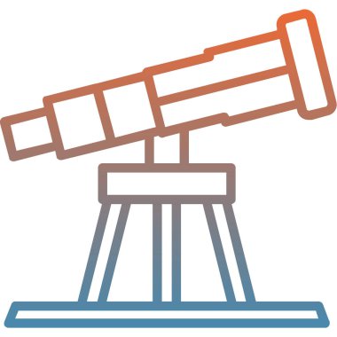 uydu anten simgesi. Web için teleskop vektör simgelerinin basit illüstrasyonu