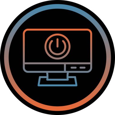 Bir bilgisayar simgesinin vektör illüstrasyonu