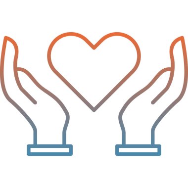 aşk kalp el bakım ikonu ana hatlarıyla