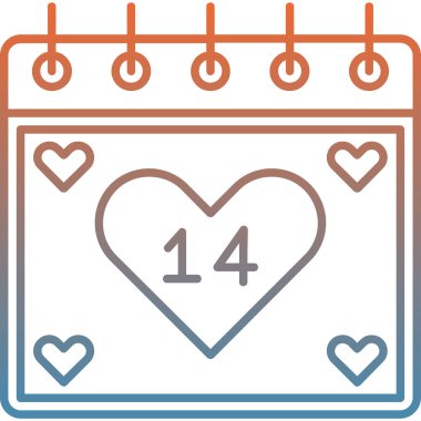 Takvim simgesi, vektör çizimi