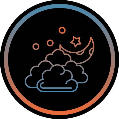 Ay. Web simgesi basit illüstrasyon