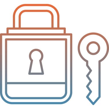 Asma kilit simgesinin vektör illüstrasyonu