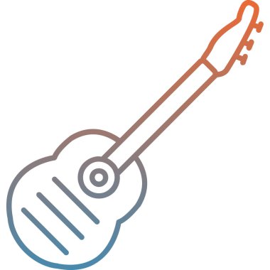 Gitar. Web simgesi basit illüstrasyon