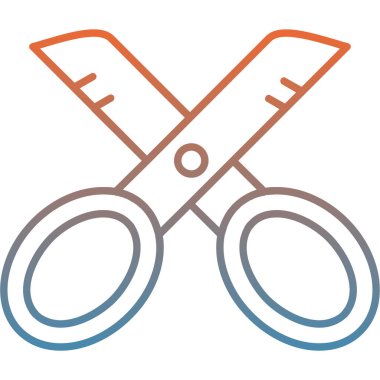 Makas. Web simgesi basit illüstrasyon