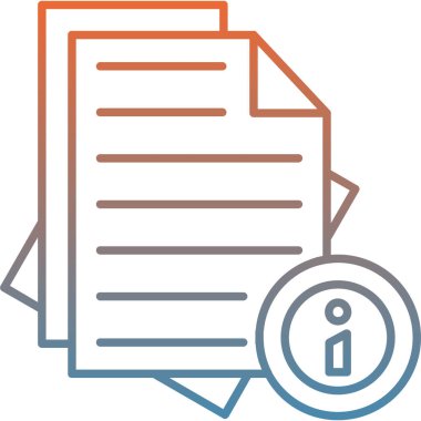 belge dosya simgesi, modern vektör illüstrasyonu