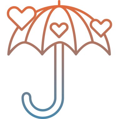 şemsiye simgesi vektör illüstrasyonu