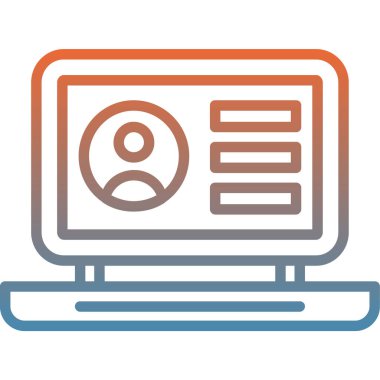 Bilgisayar izleyici simgesi ana hat biçiminde