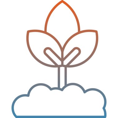 Çiçek. Web simgesi basit illüstrasyon