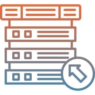 veritabanı. Web simgesi basit illüstrasyon