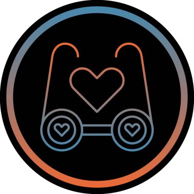 Yay ve kurdeleli bir kalbin vektör çizimi