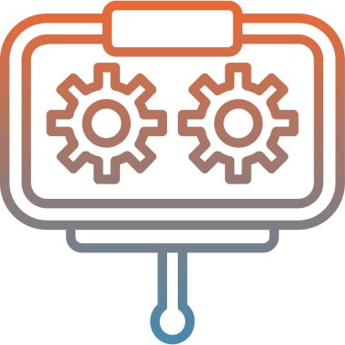 dişli ayarları. Web simgesi vektör illüstrasyonu