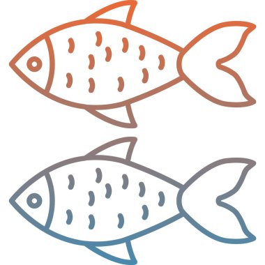 Somon ikonu. vektör illüstrasyonu