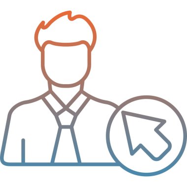 Sakal simgesi olan bir adamın vektör çizimi