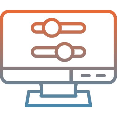 Bilgisayar vektör simgesi modern basit vektör illüstrasyonu