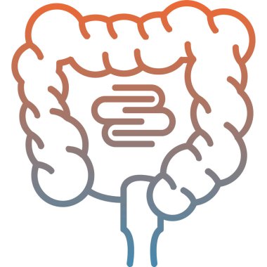 Mide anatomisi simgesi ana hatlar biçiminde