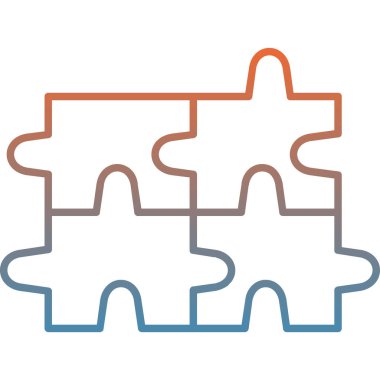 Beyaz arkaplan vektör illüstrasyonunda bulmaca parçası izole edildi