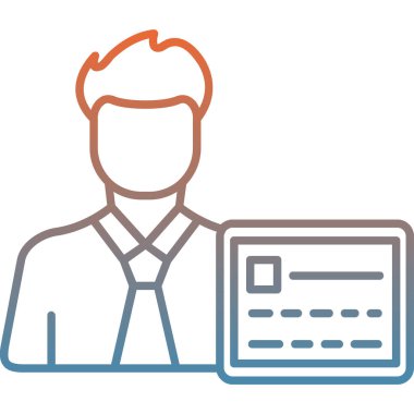 Panosu olan bir kişinin vektör illüstrasyonu