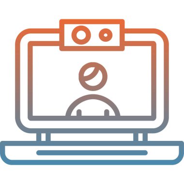 dizüstü bilgisayar simgesi. Basit tasarım