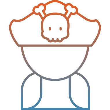 Bir kafatasının vektör çizimi