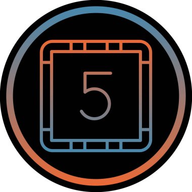 5 numaralı dairesel düğme.