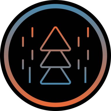 Bir ağaç simgesinin vektör illüstrasyonu