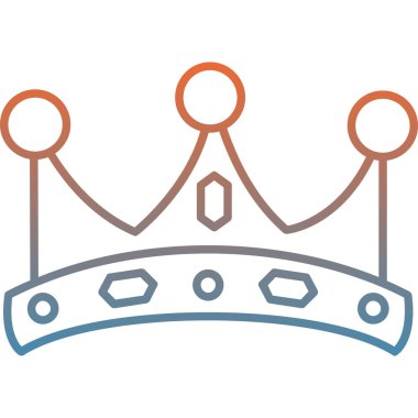 Taç. Web simgesi basit illüstrasyon