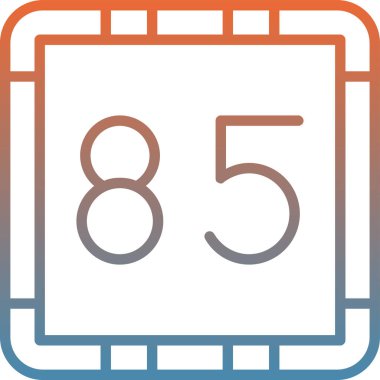 Sekiz numaralı simge vektör illüstrasyonu