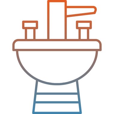 Küvet. Web simgesi basit tasarım