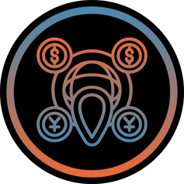 Şirin bir köpek simgesinin vektör çizimi