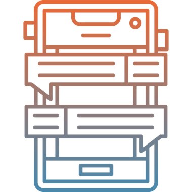 Yazıcı. Web simgesi basit illüstrasyon