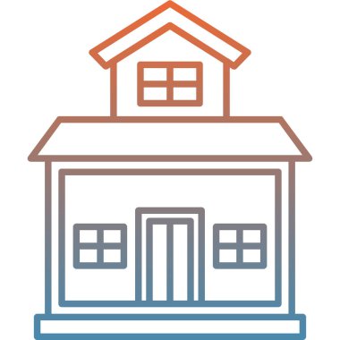 Ev. Web simgesi basit illüstrasyon