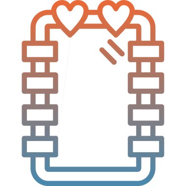 Kalp. Web simgesi basit illüstrasyon