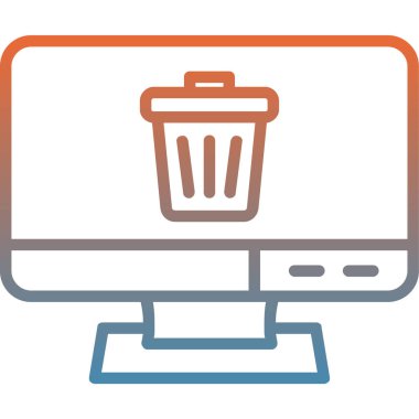 Çöp. Web simgesi basit illüstrasyon