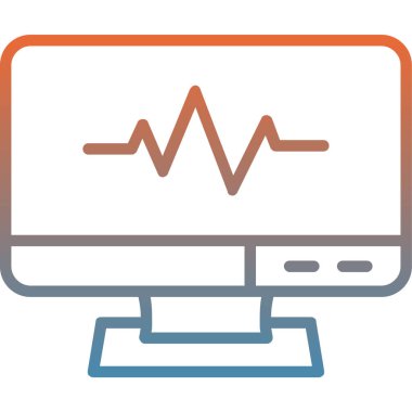 Soyut arkaplanda dizüstü bilgisayar simgesi izole edildi