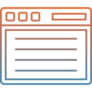 tarayıcı simgesi vektör illüstrasyonu