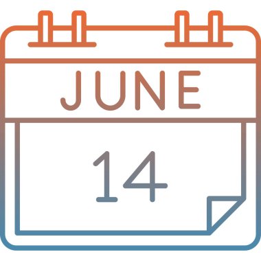 Takvim simgesinin vektör illüstrasyonu