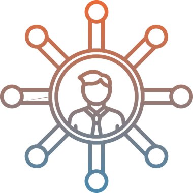 ağ bağlantısı simgesi, vektör illüstrasyonu