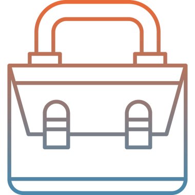 Çanta. Web simgesi basit illüstrasyon