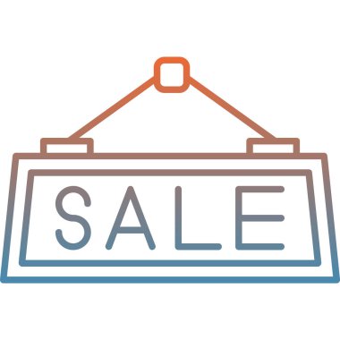 Satış evi. Web simgesi basit illüstrasyon