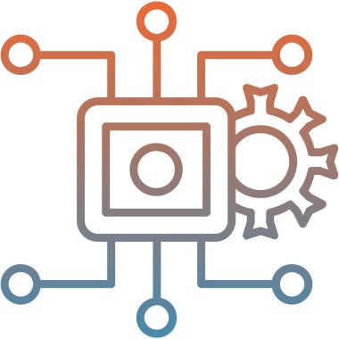 Bir dişli simgesini vektör çizim