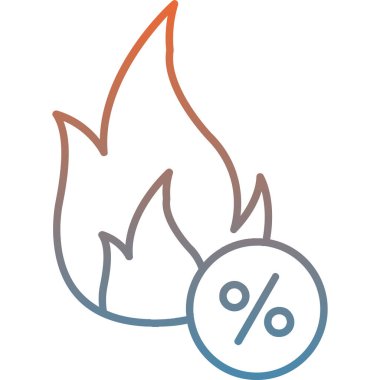 Yangın. Web simgesi basit tasarım