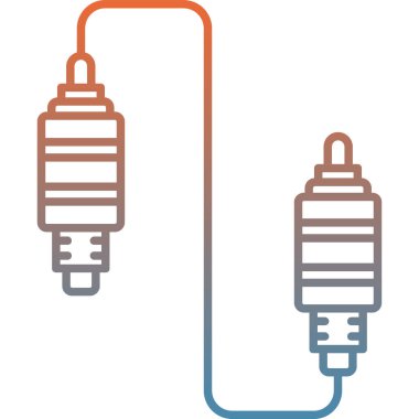 Kablo simgesinin vektör illüstrasyonu